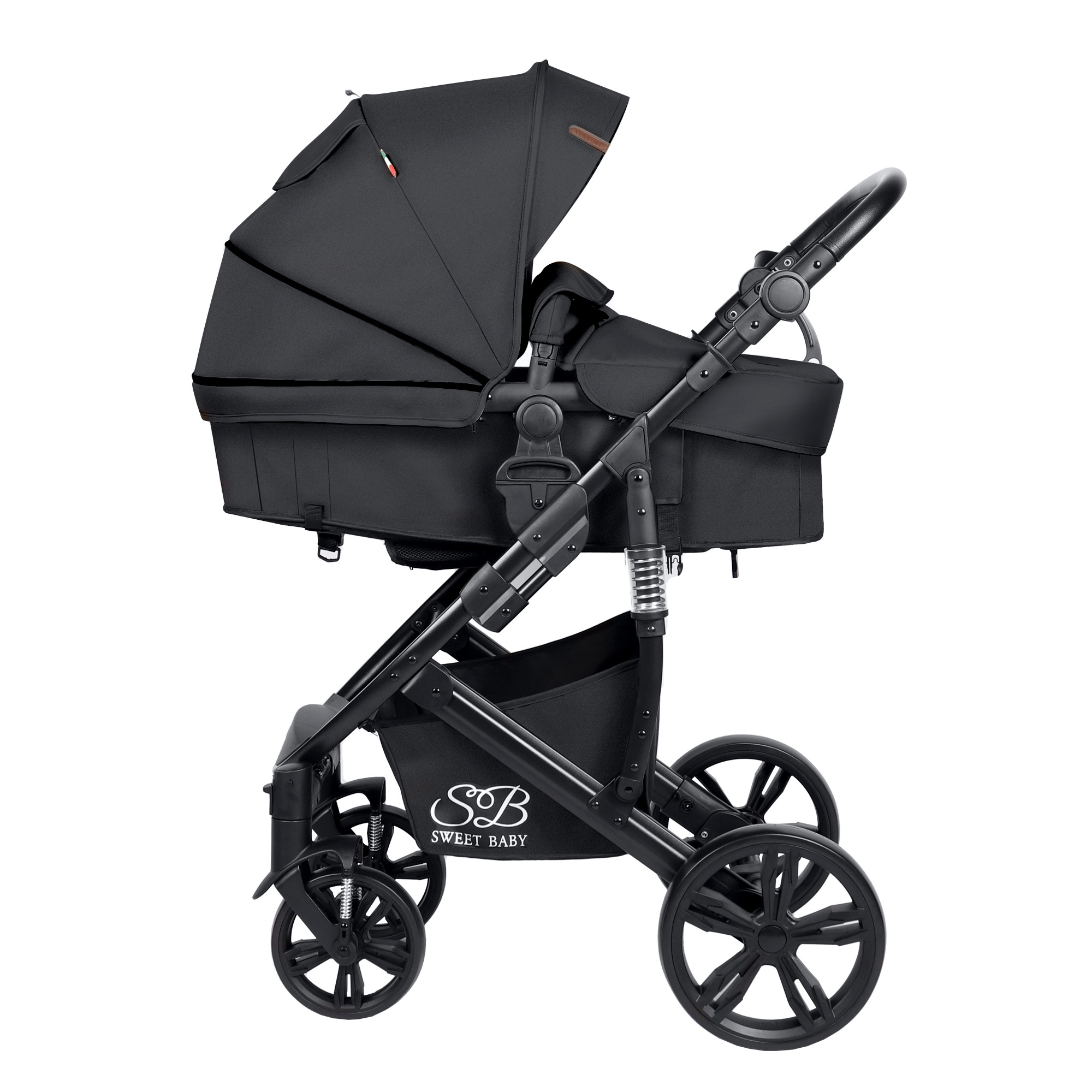 Коляска трансформер Sweet Baby Comfort black black - фото 1