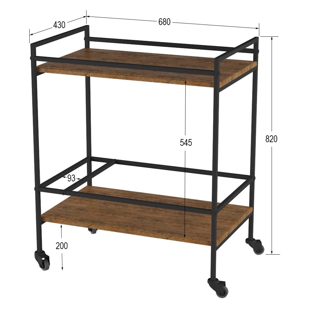 Стол сервировочный КАЛИФОРНИЯ МЕБЕЛЬ Спич дуб американский - фото 2