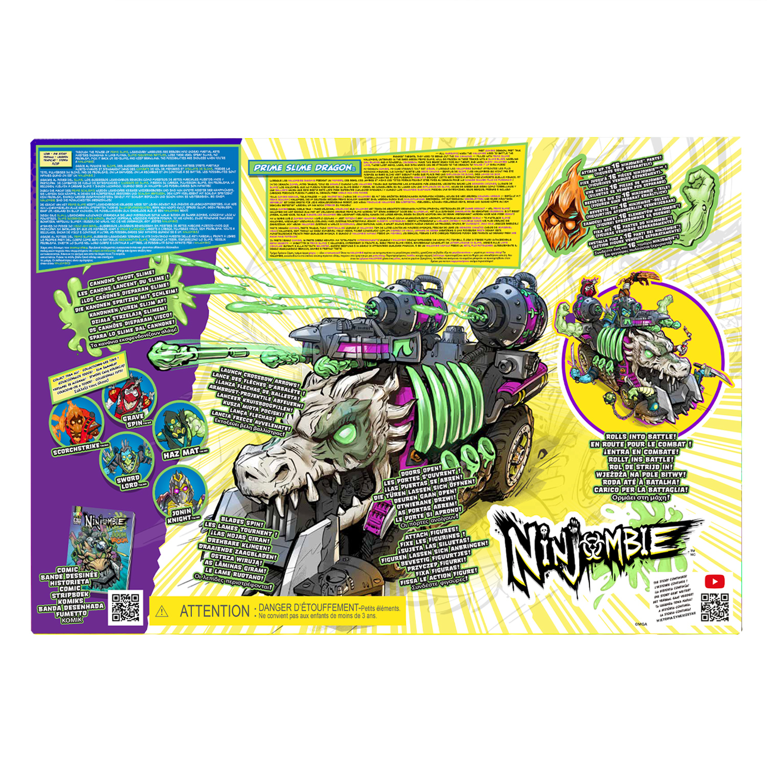 Игровой набор Ninjombie машина Прайм Слайм Дрэгон - фото 5