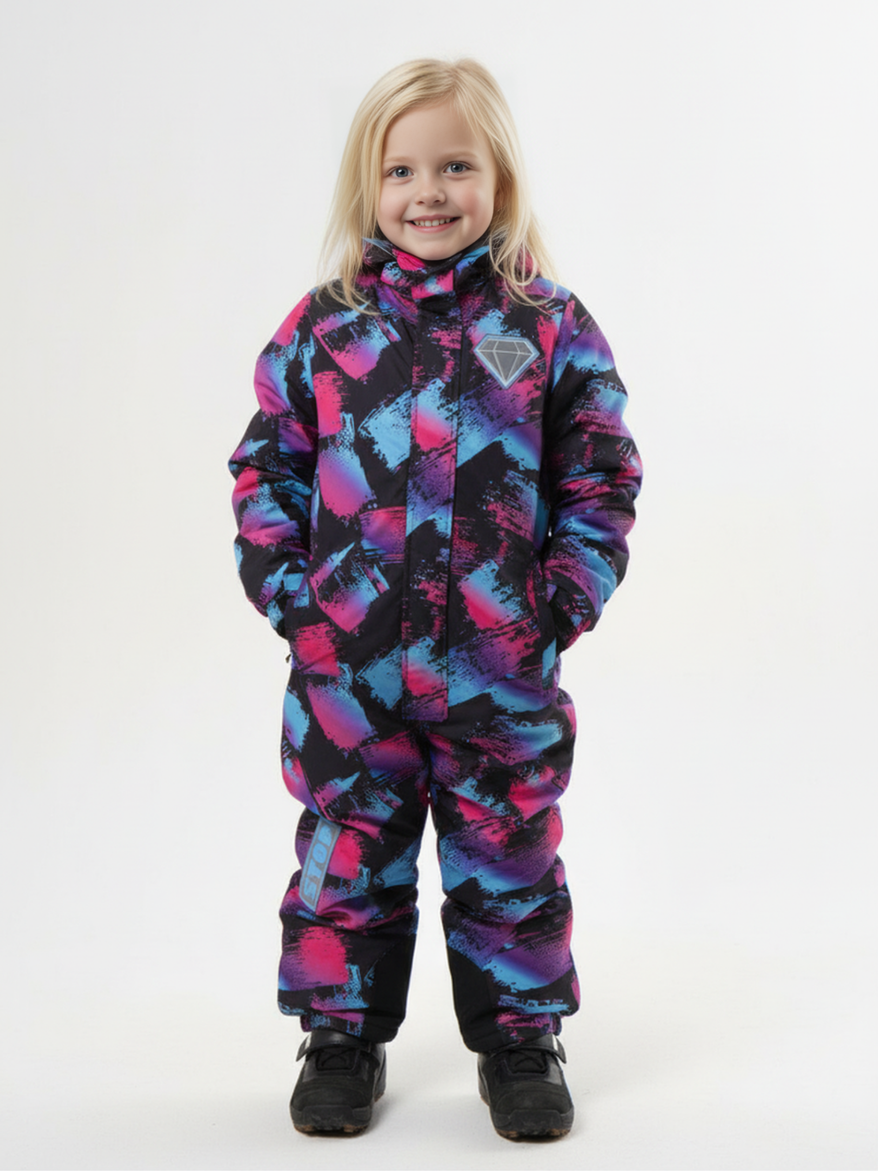 Комбинезон Saimaa GLO-10 черно-фиолетовый - фото 10