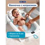 Ванночка для купания новорожденных Play okay складная с матрасиком