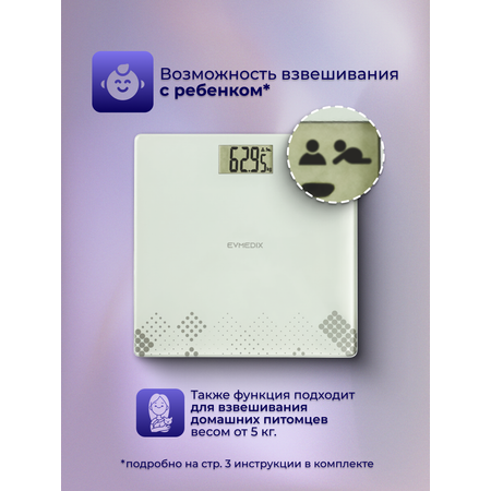 Электронные весы EVMEDIX 200 кг белые