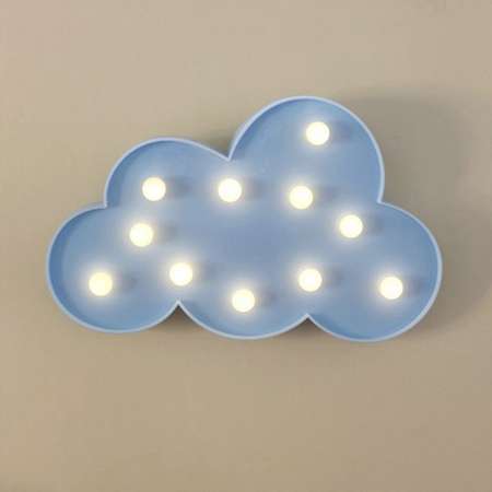 Ночник-светильник MINI-TOYS «Облачко» 11*LED лампочек голубой