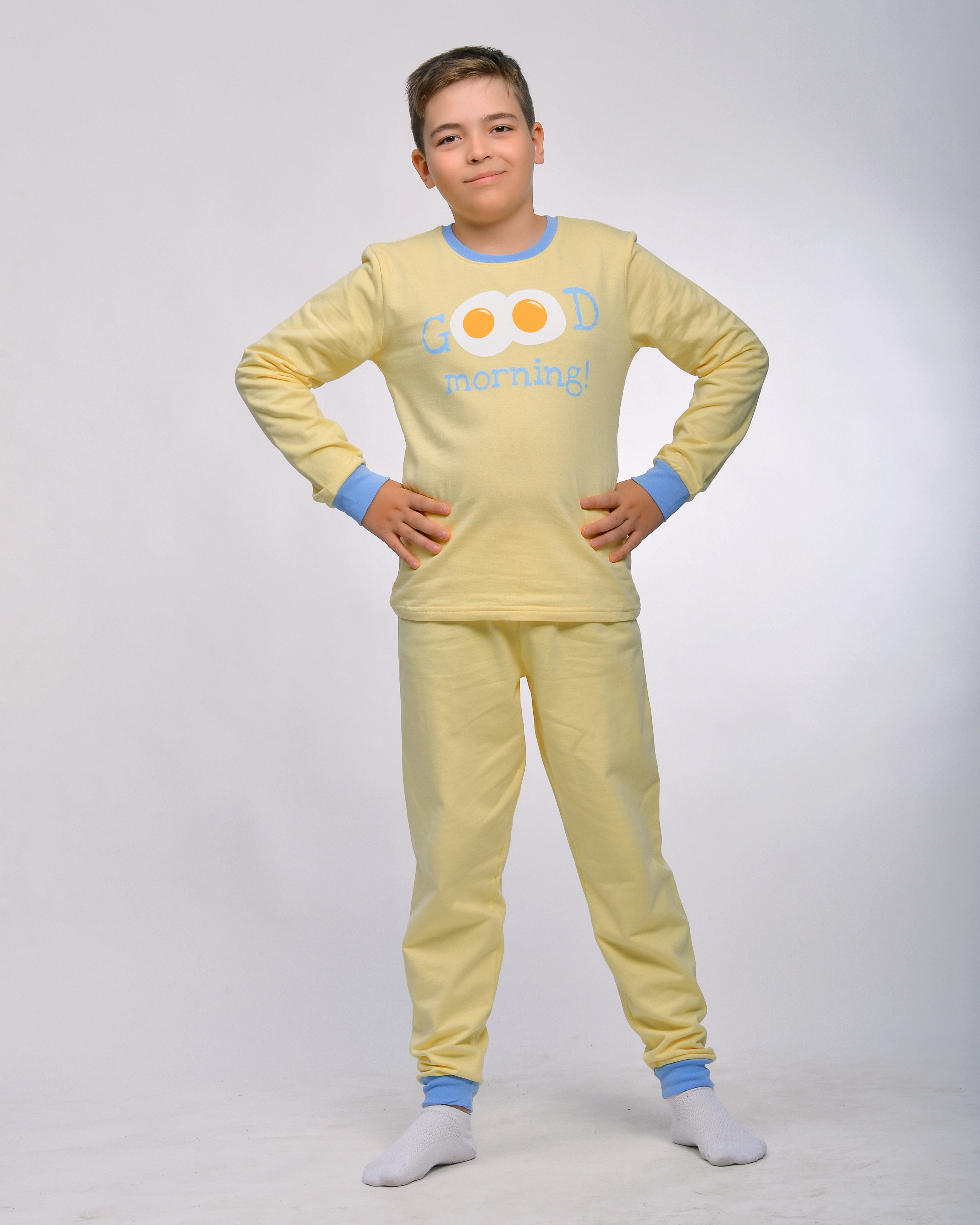 Пижама STELLA MODA 12204_желтый/голубой - фото 6