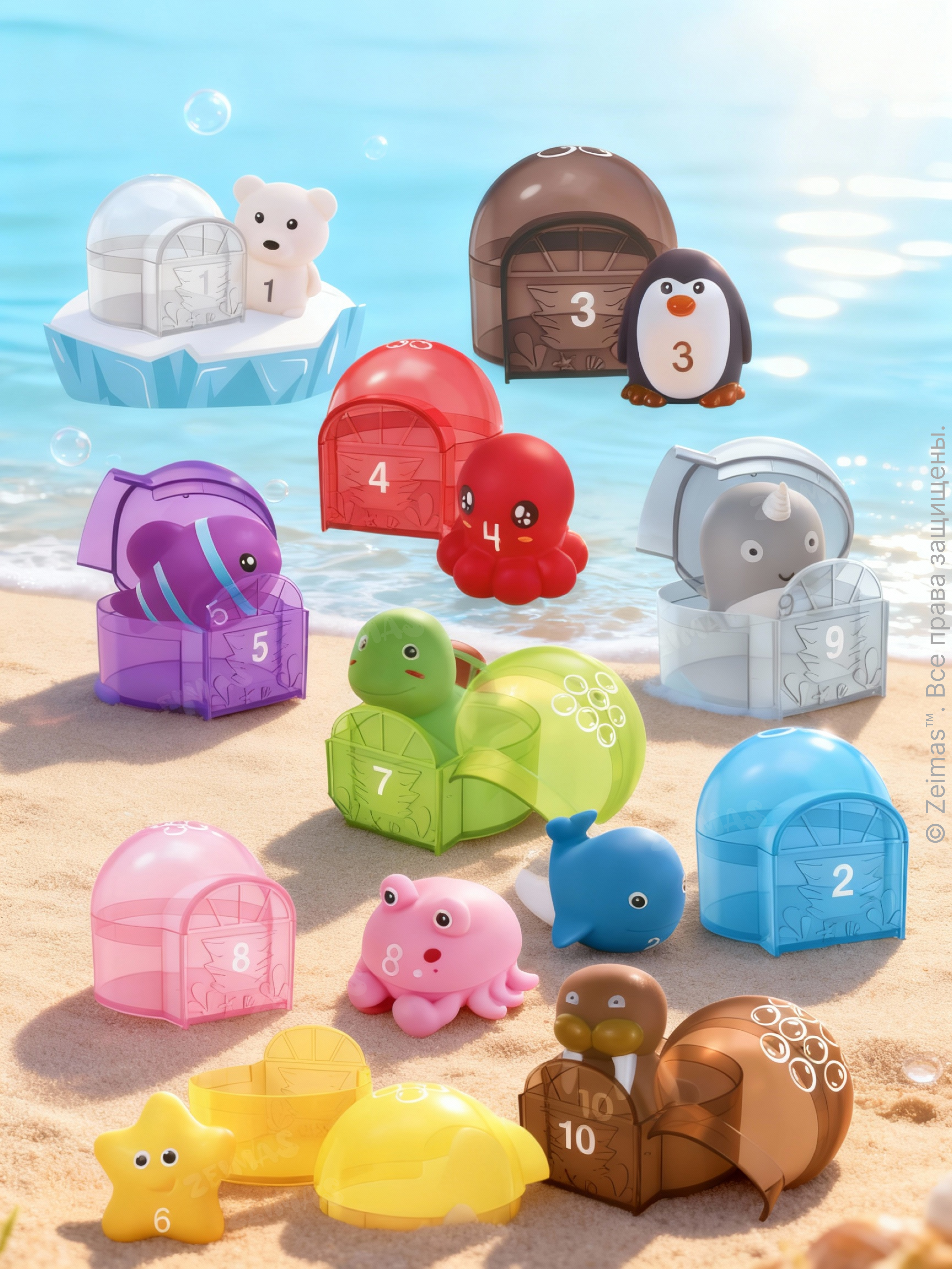 Игрушка Zeimas сортер Развивающий сортер домики - фото 12