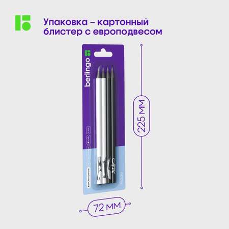 Карандаши чернографитные BERLINGO 4 шт.