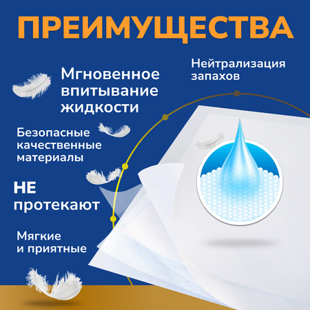 Пелёнки одноразовые INSEENSE 60х90 см 5 шт.