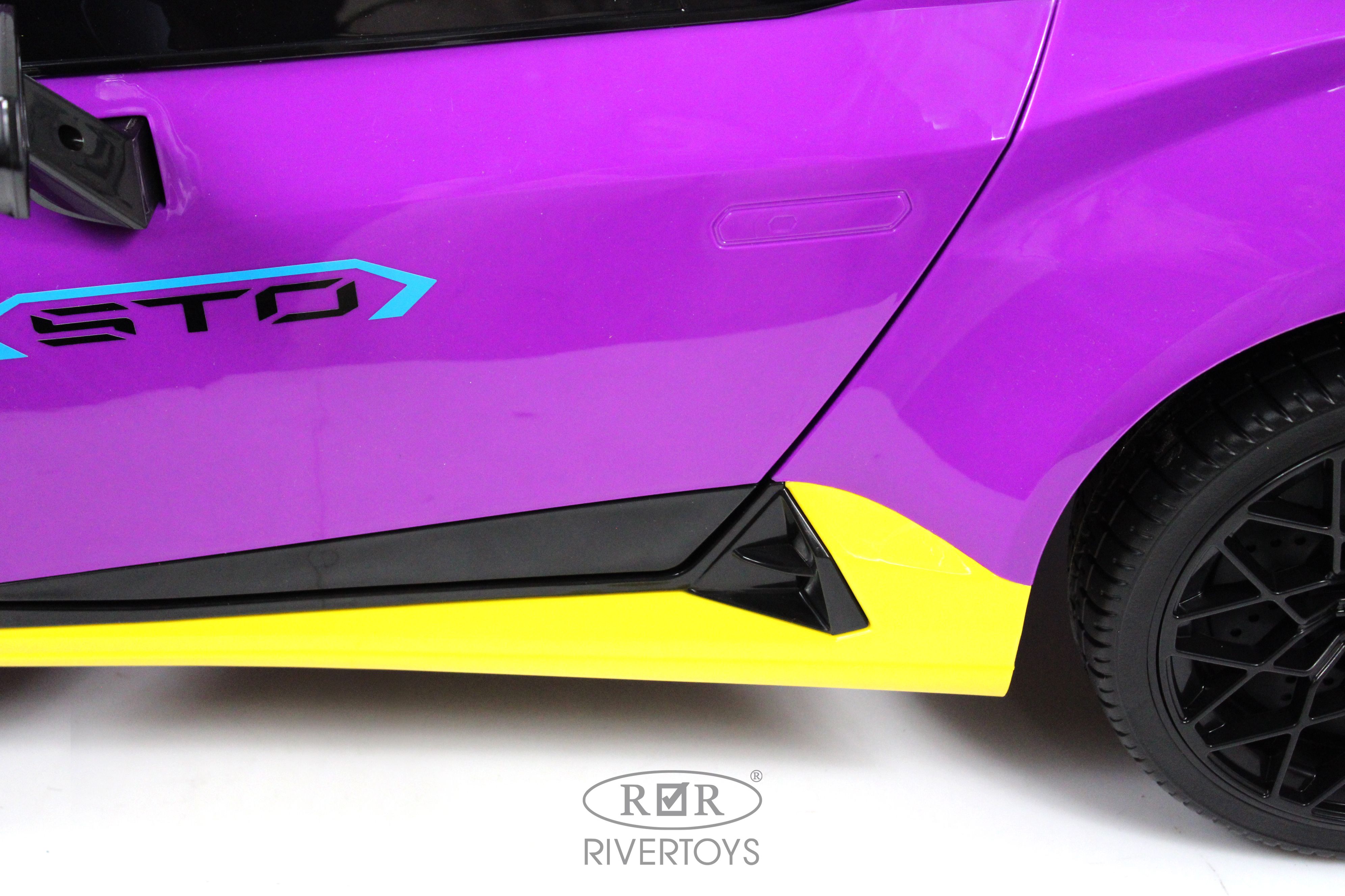 Электромобиль RIVERTOYS Lamborghini E888EE-YELLOW-PURPLE С пультом ДУ - фото 18