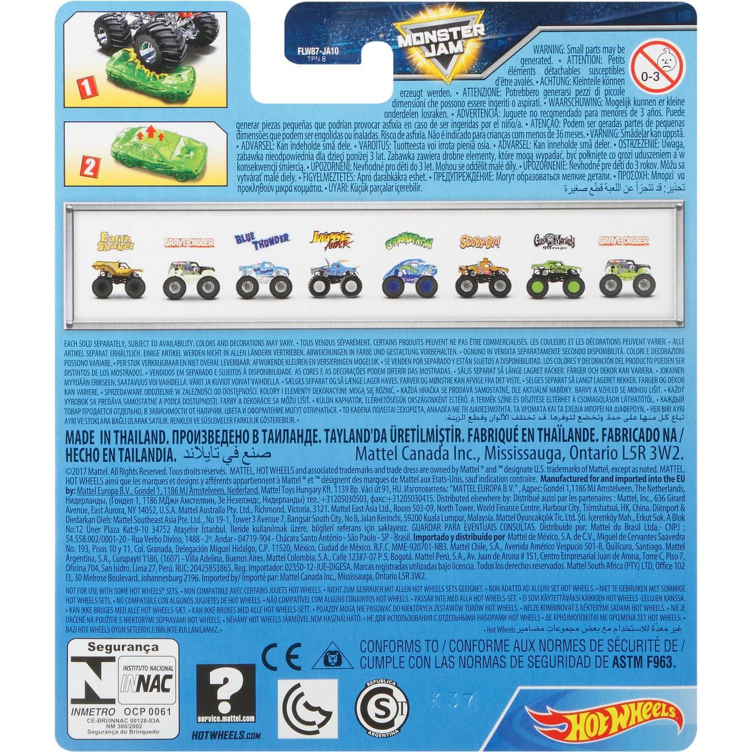 Автомобиль Hot Wheels 1:64 синий 21572 - фото 3