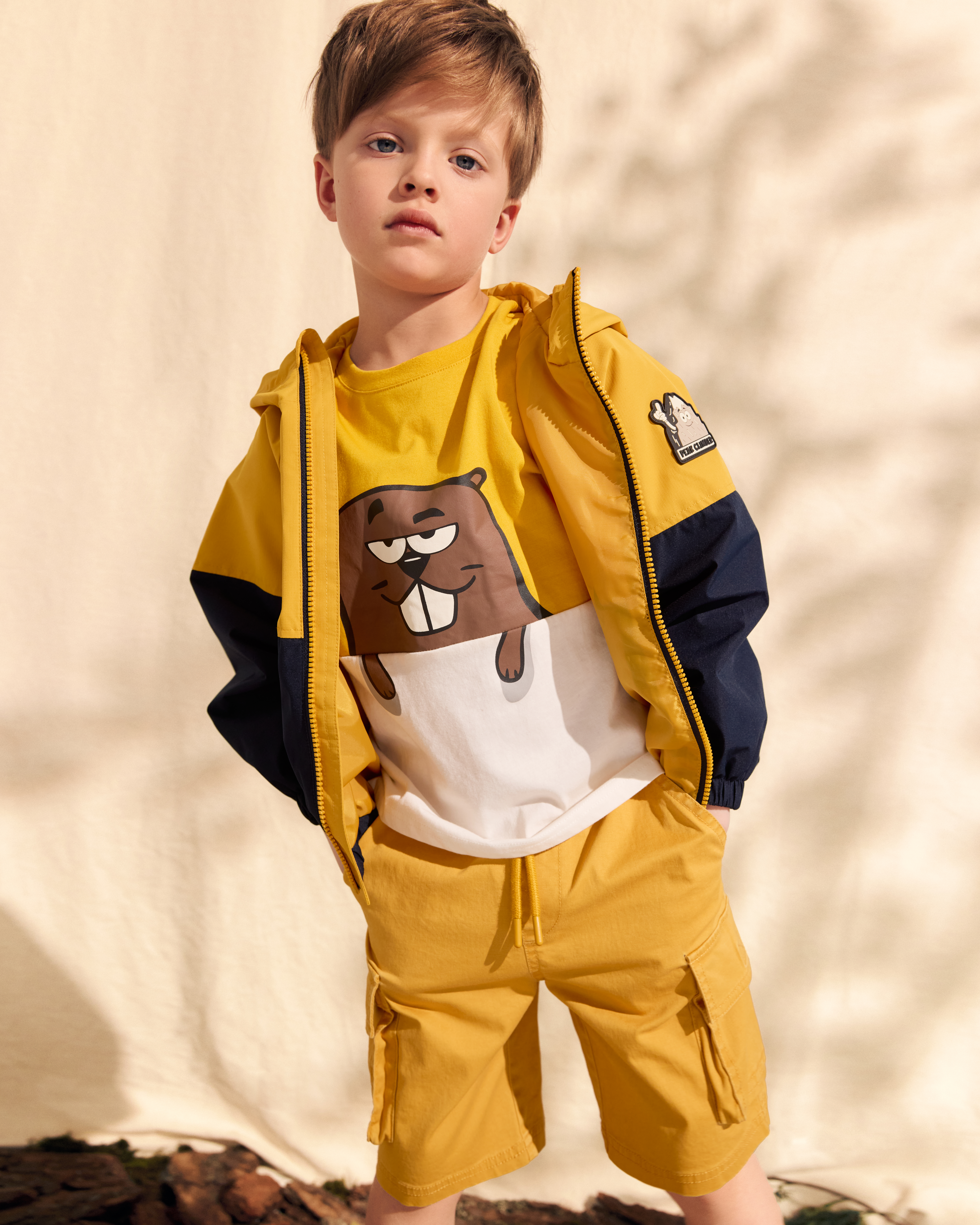 Изображение товара Шорты Futurino Fashion 98 - хлопковые горчичные, карманы