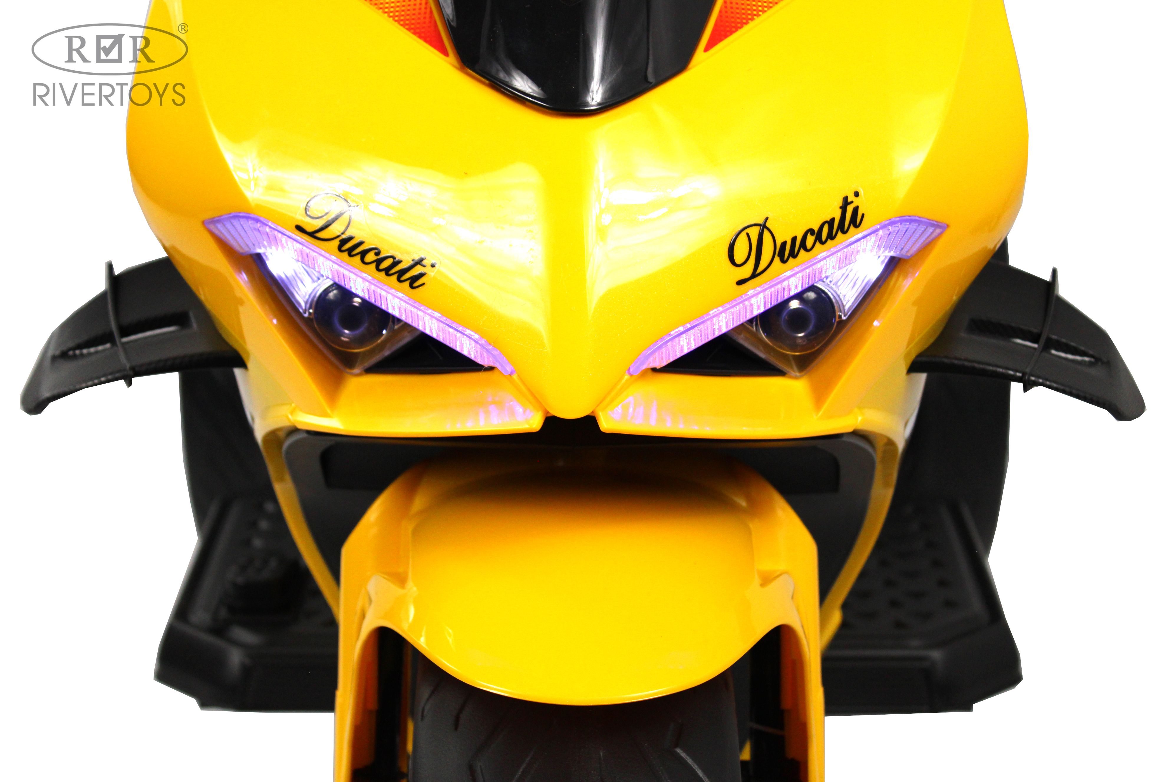 Электромотоцикл RIVERTOYS М777БХ-YELLOW - фото 19
