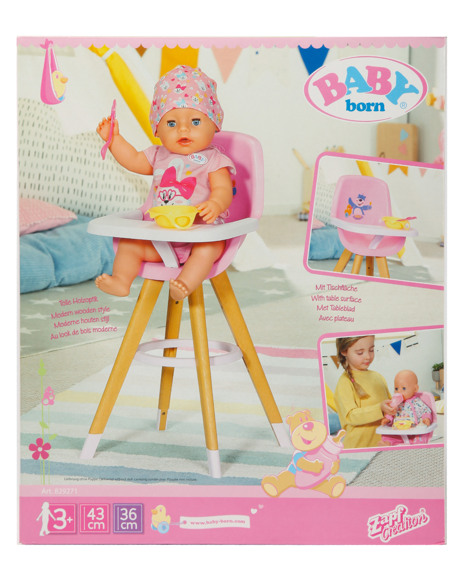Аксессуар для кукол BABY BORN стульчик для кормления 829271-116720 - фото 7