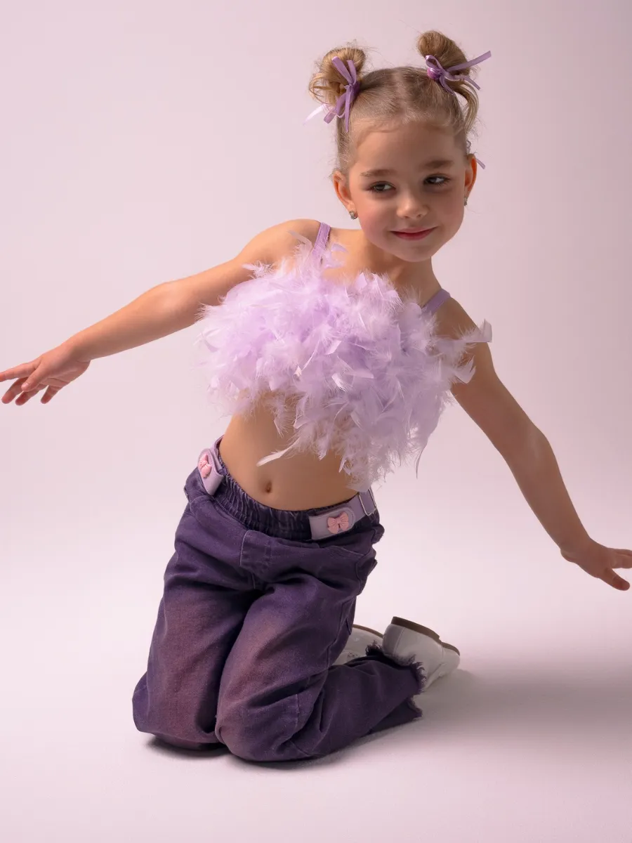 Джинсы RuStyle ДД-джинD6735-фиол - фото 6