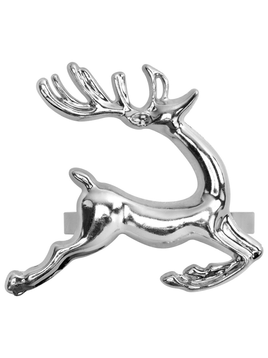 Кольца для салфеток Золотая сказка для сервировки стола новогодние Олени набор 6 штук - фото 8