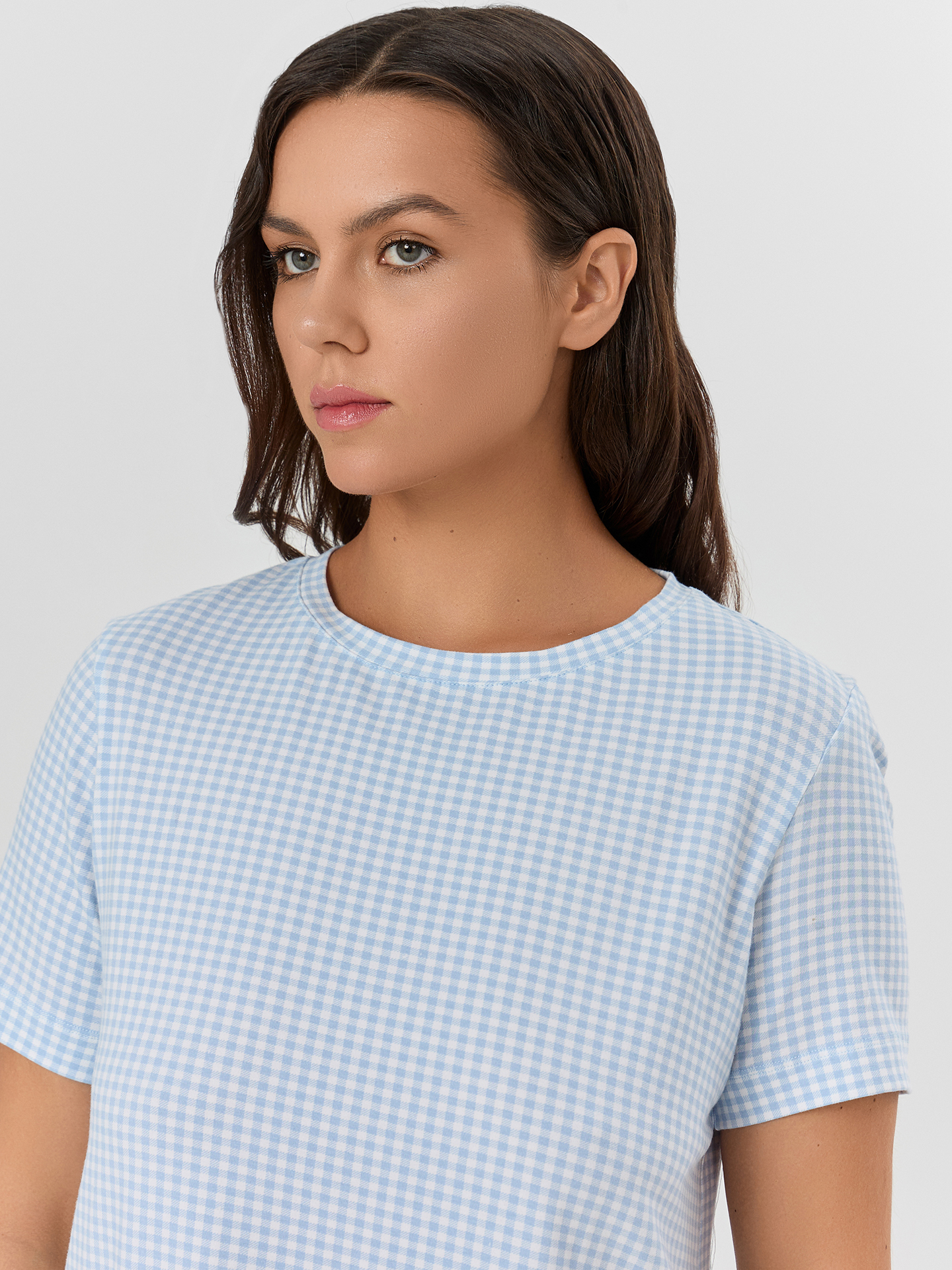 Сорочка ночная Mark Formelle (Марк Формэль) 572346/голубая клетка - фото 3