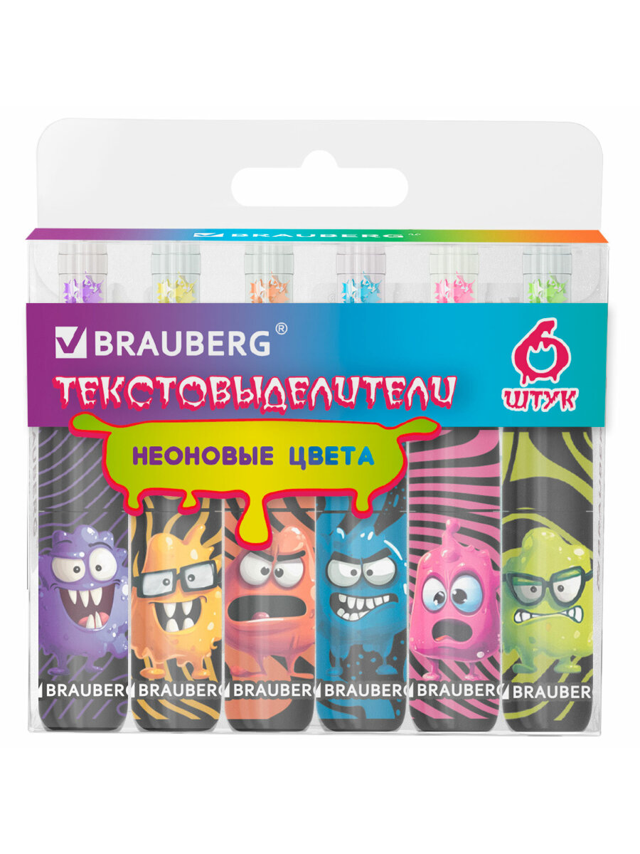 Текстовыделители Brauberg 6 цв. - фото 4