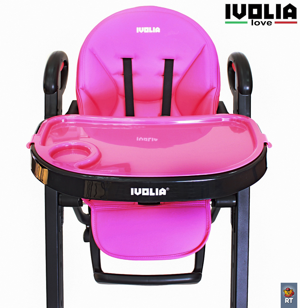 Стульчик для кормления Ivolia LOVE 02 4 колеса pink трансформер - фото 14