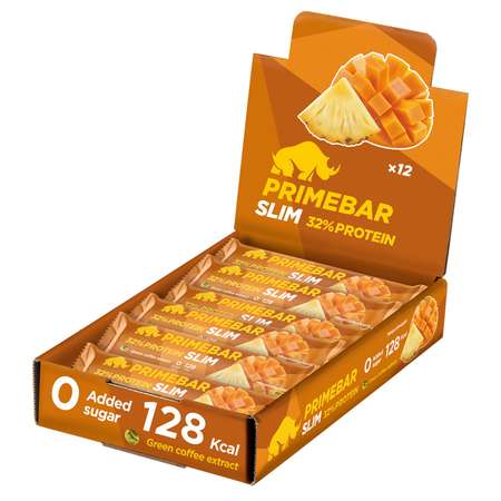 Батончик протеиновый Primebar Slim манго-ананас 40г*12шт