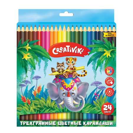 Карандаши цветные CReATiViKi 24 шт.