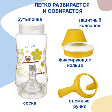 Бутылочка Uviton Classic+ 250 мл в ассортименте