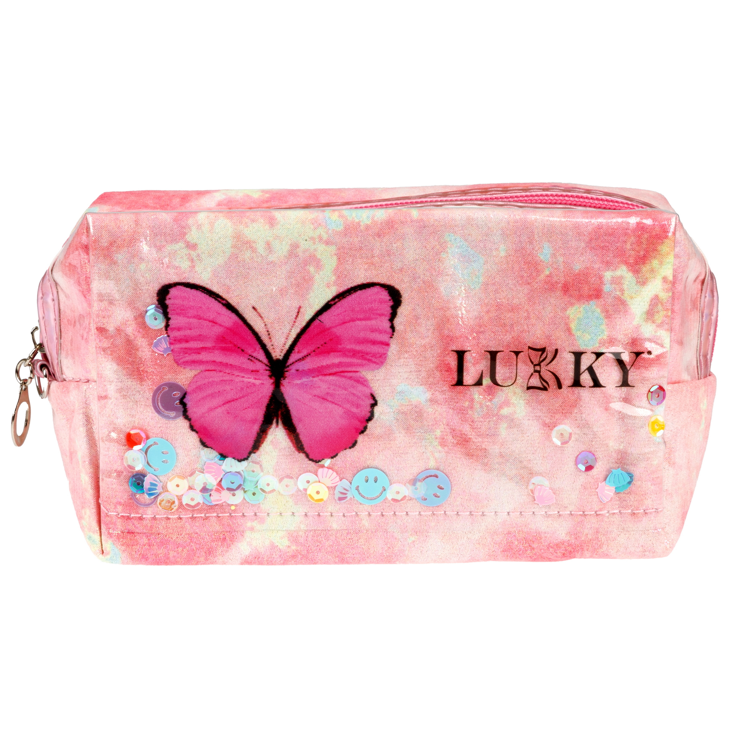 Косметичка LUKKY с подвижными блёстками Butterfly Style 18х 10х 8 см - фото 3