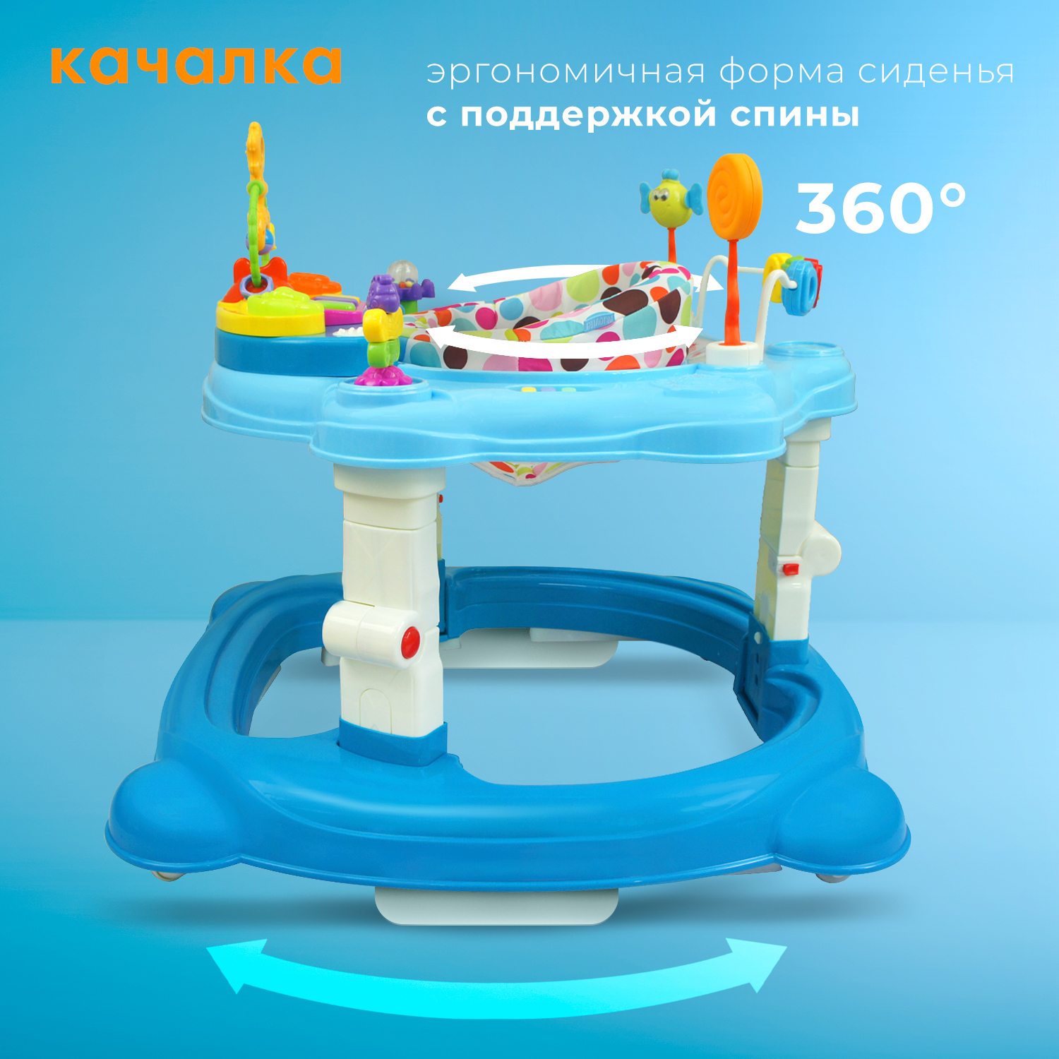 Ходунки Nuovita голубой - фото 4