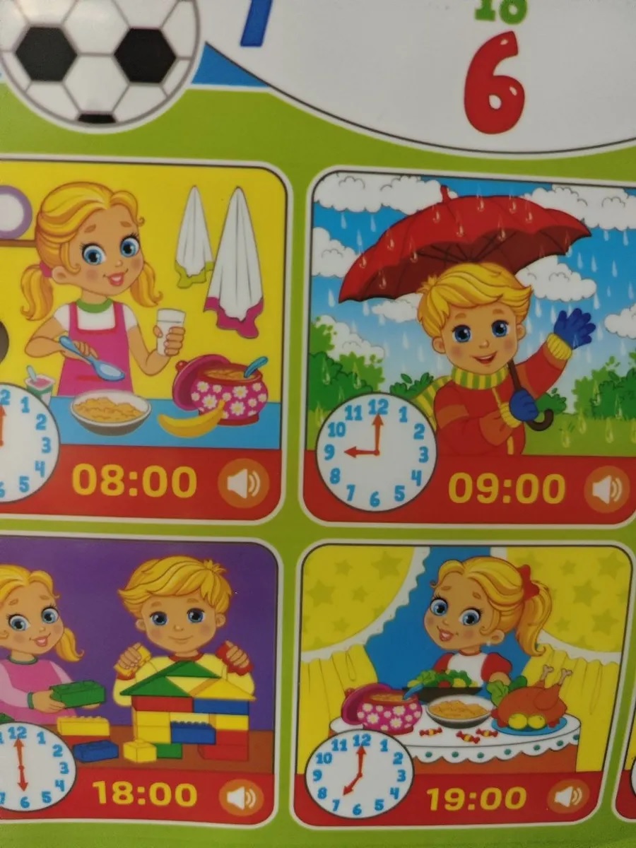Плакат ТОТОША Говорящий плакат Изучаем время - фото 11