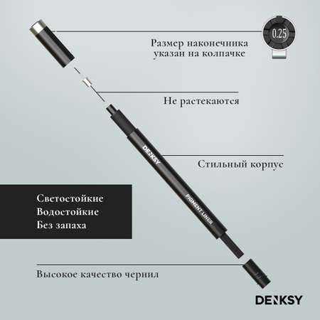 Ручка капиллярная DENKSY 12 шт.