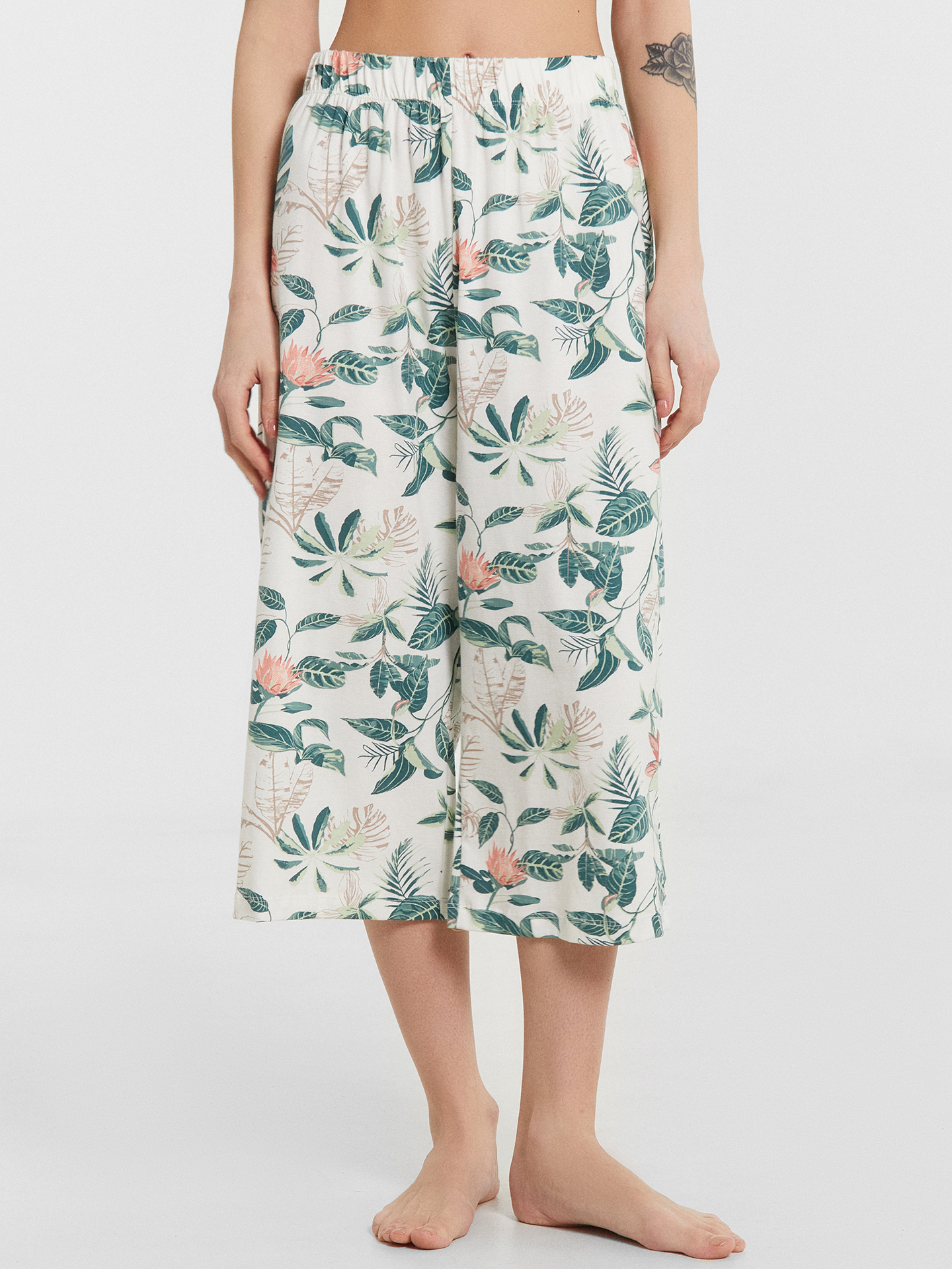 Пижама Mark Formelle (Марк Формэль) 592598/шалфей +тропики на св.молочном - фото 9