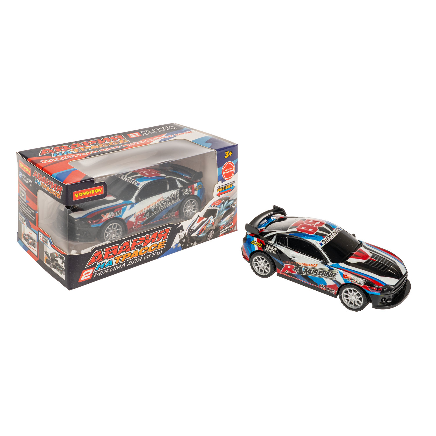 Автомобиль Bondibon Авария на трассе инерционная2 ВВ6462 - фото 2