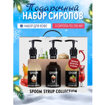 Набор сиропов SPOOM Кокосовая конфета Ирландский крем Лесной орех 3шт по 250мл+3 дозатора