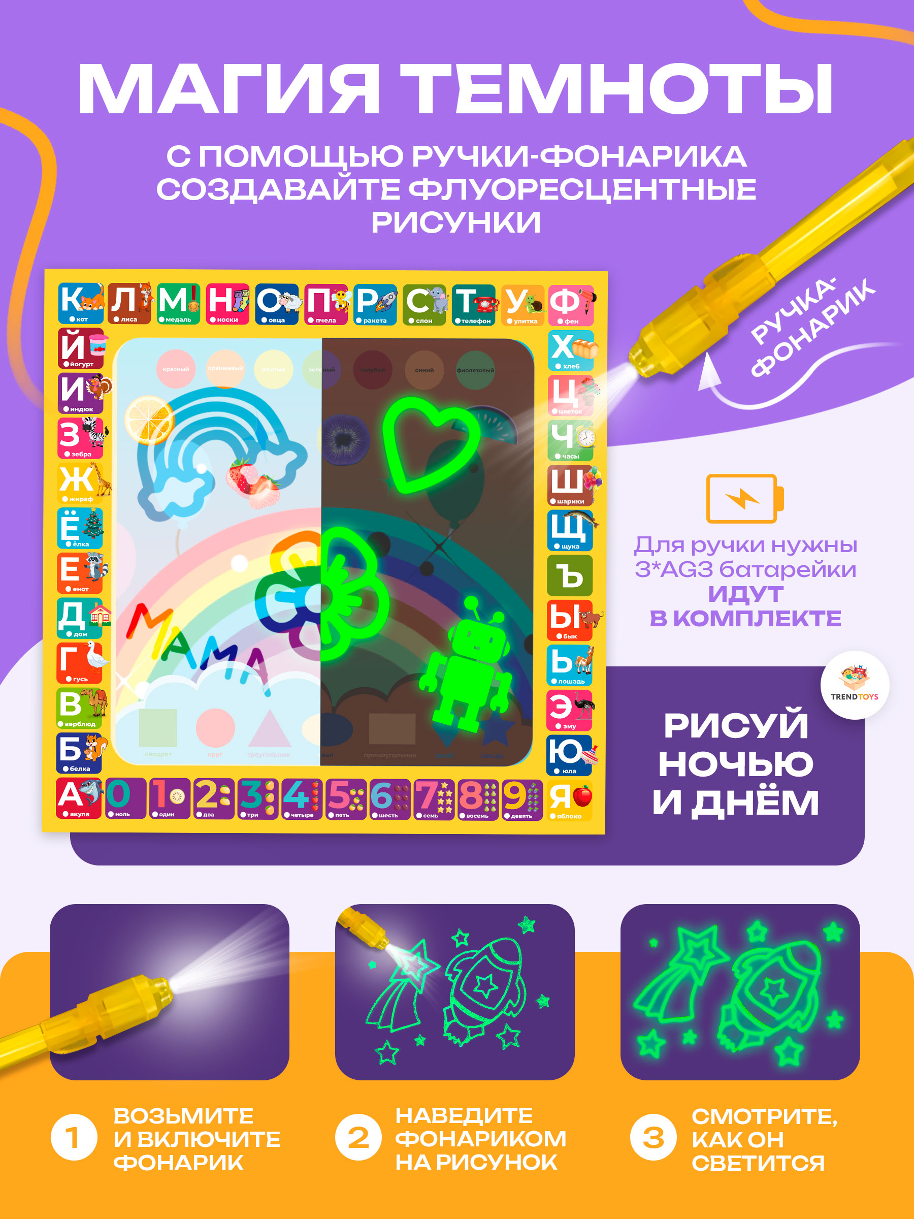 Акварисование TrendToys Коврик для рисования водой - фото 3