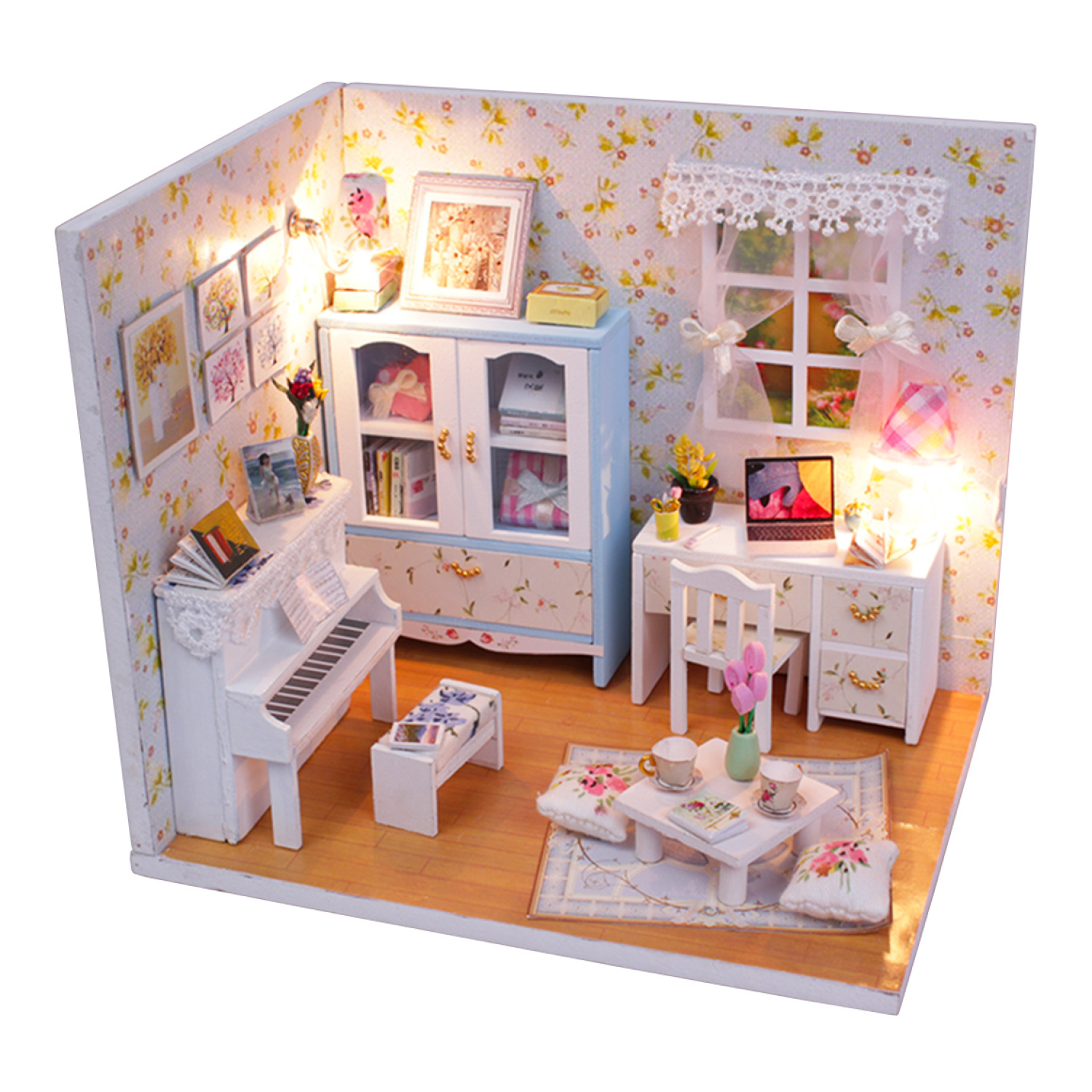 Интерьерный конструктор HitToy Румбокс Комната с пианино с куполом M011 - фото 2