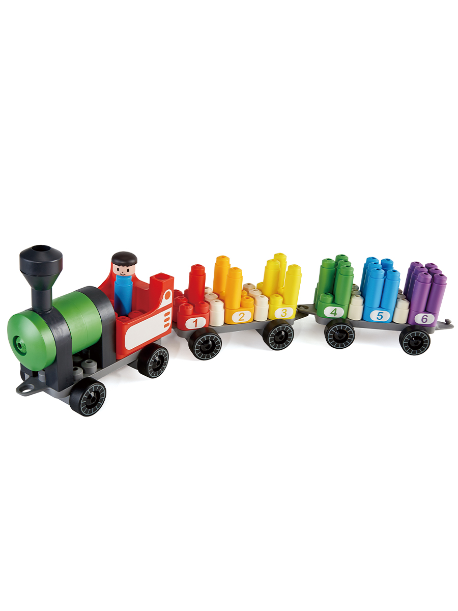 Конструктор Hape Радужный поезд 63 дет. - фото 4