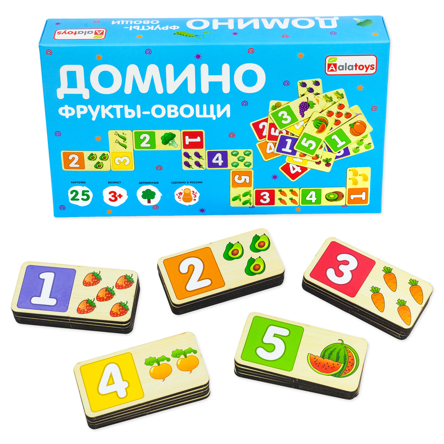 Настольная игра Alatoys ФРУКТЫ-ОВОЩИ (25 фишек) - фото 18