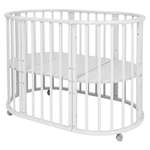 Детская кроватка TOPOTUSHKI овальная, без маятника (белый)