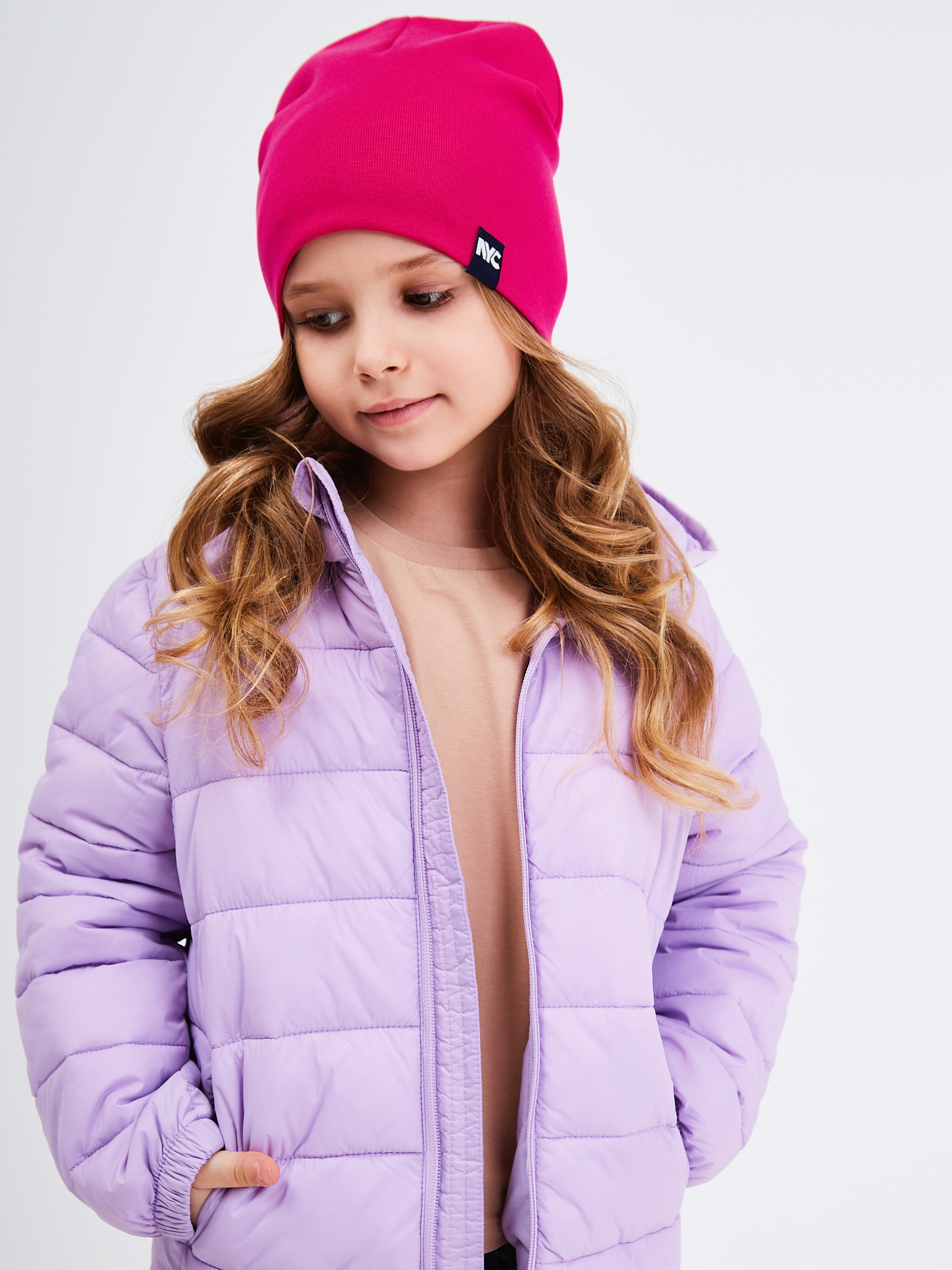 Шапка NYCkids NYC-H-067-plainG-fuchsia - фото 15