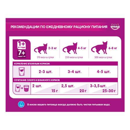 Корм сухой для кошек Whiskas 1.9кг подушечки с паштетом с говядиной и кроликом