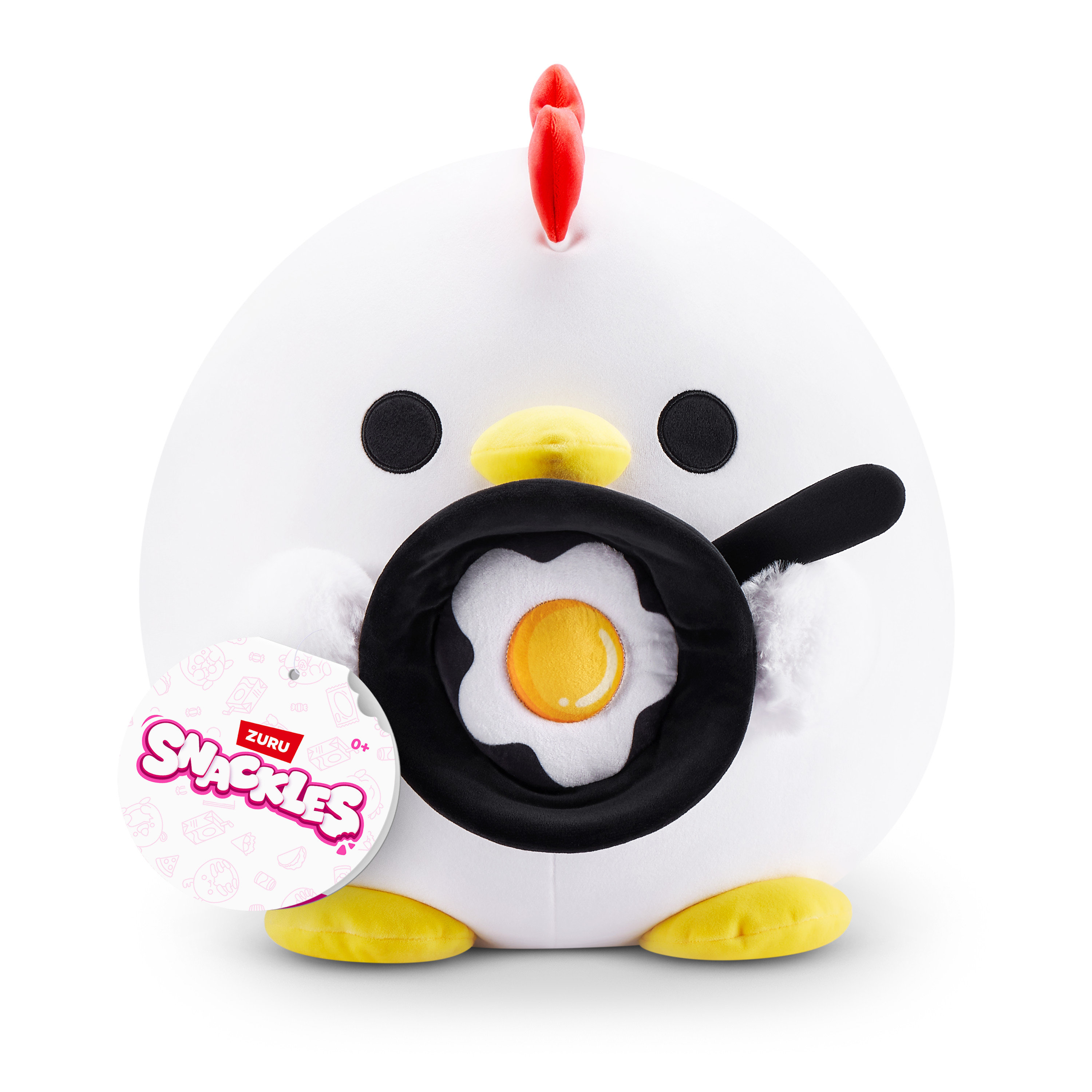 Игрушка мягкая Zuru Snackles Курица с жареным яйцом 20см 77694D - фото 6