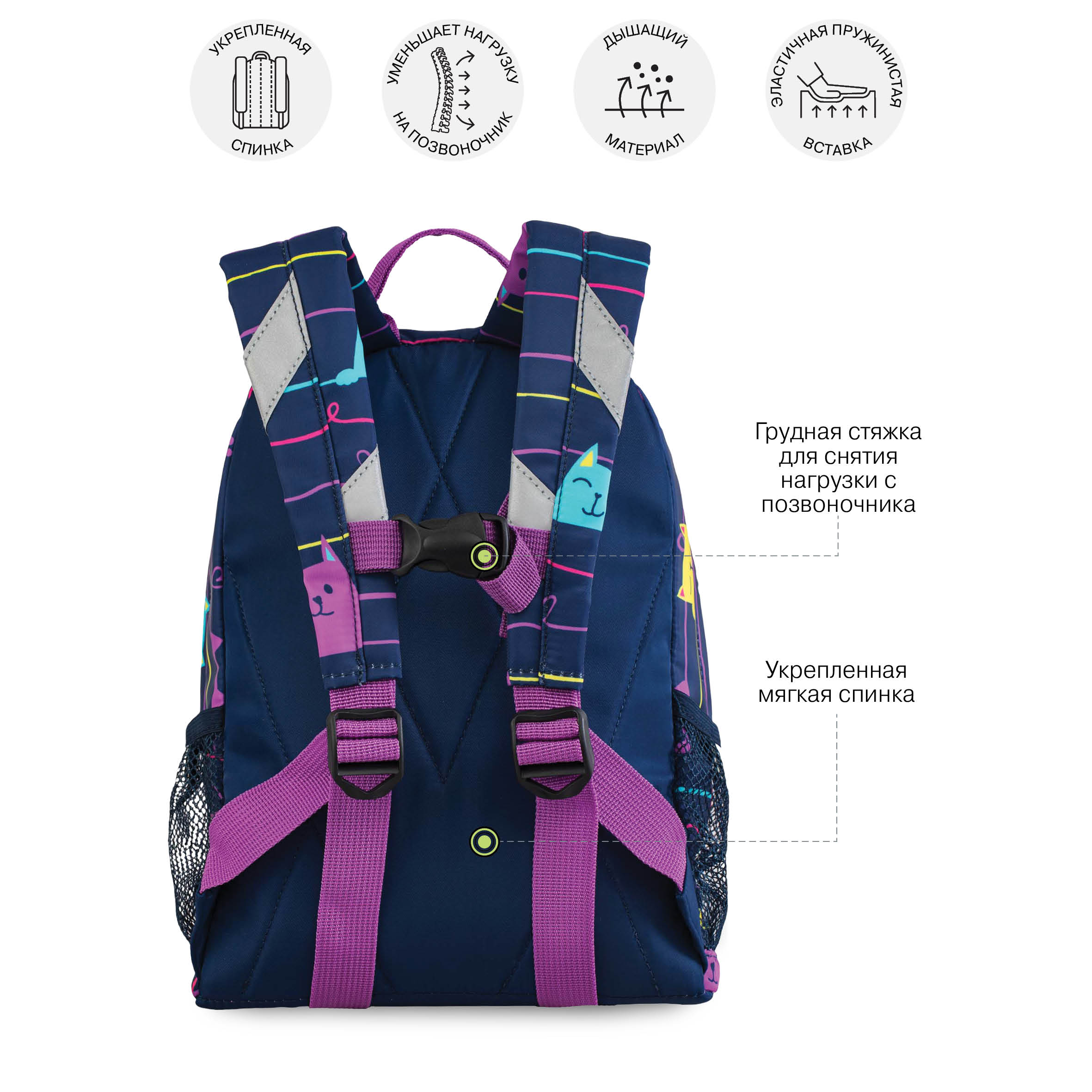 Рюкзак дошкольный Grizzly для девочки - фото 9