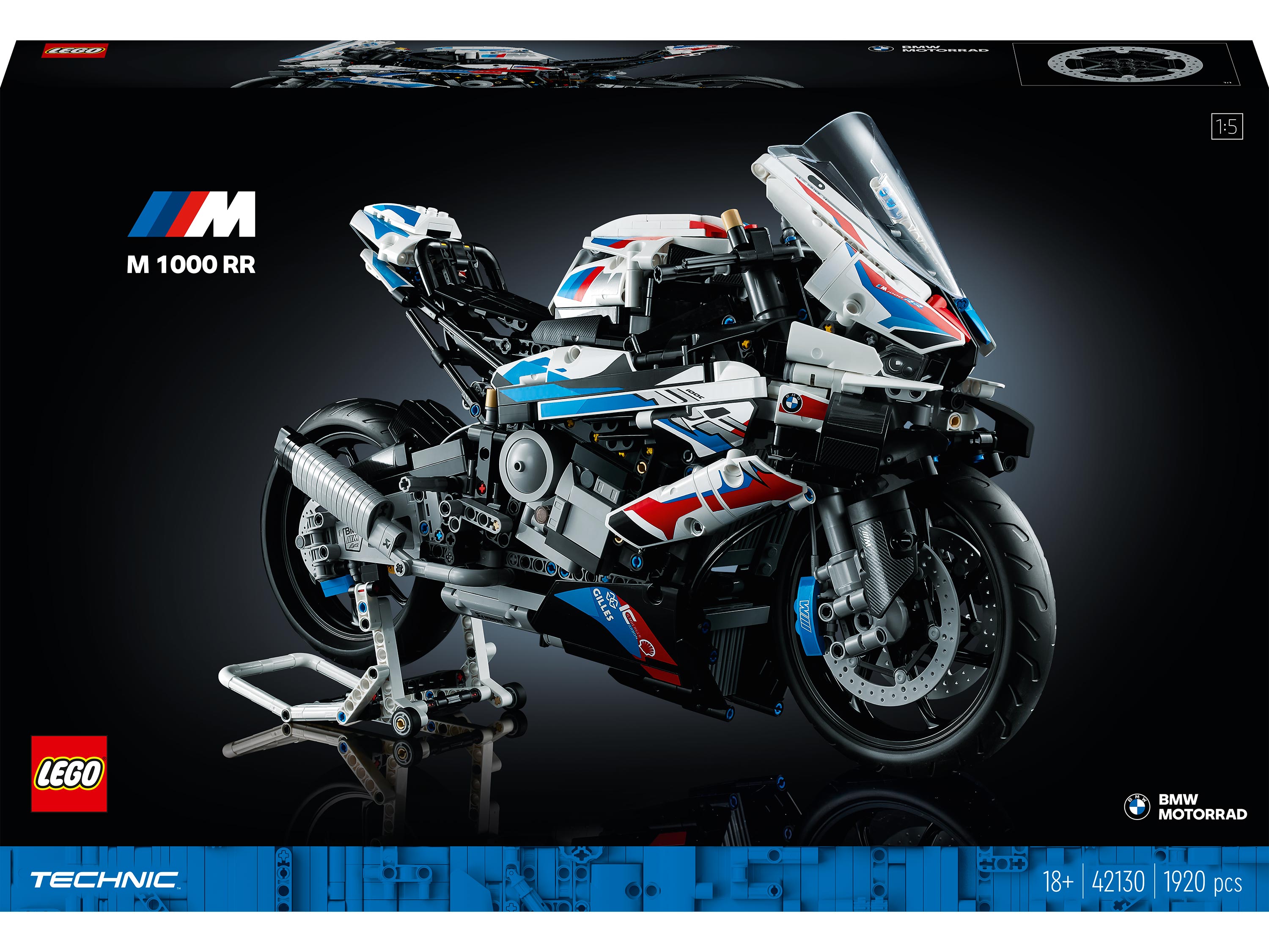 Конструктор LEGO Technic Мотоцикл BMW M блочный - фото 1