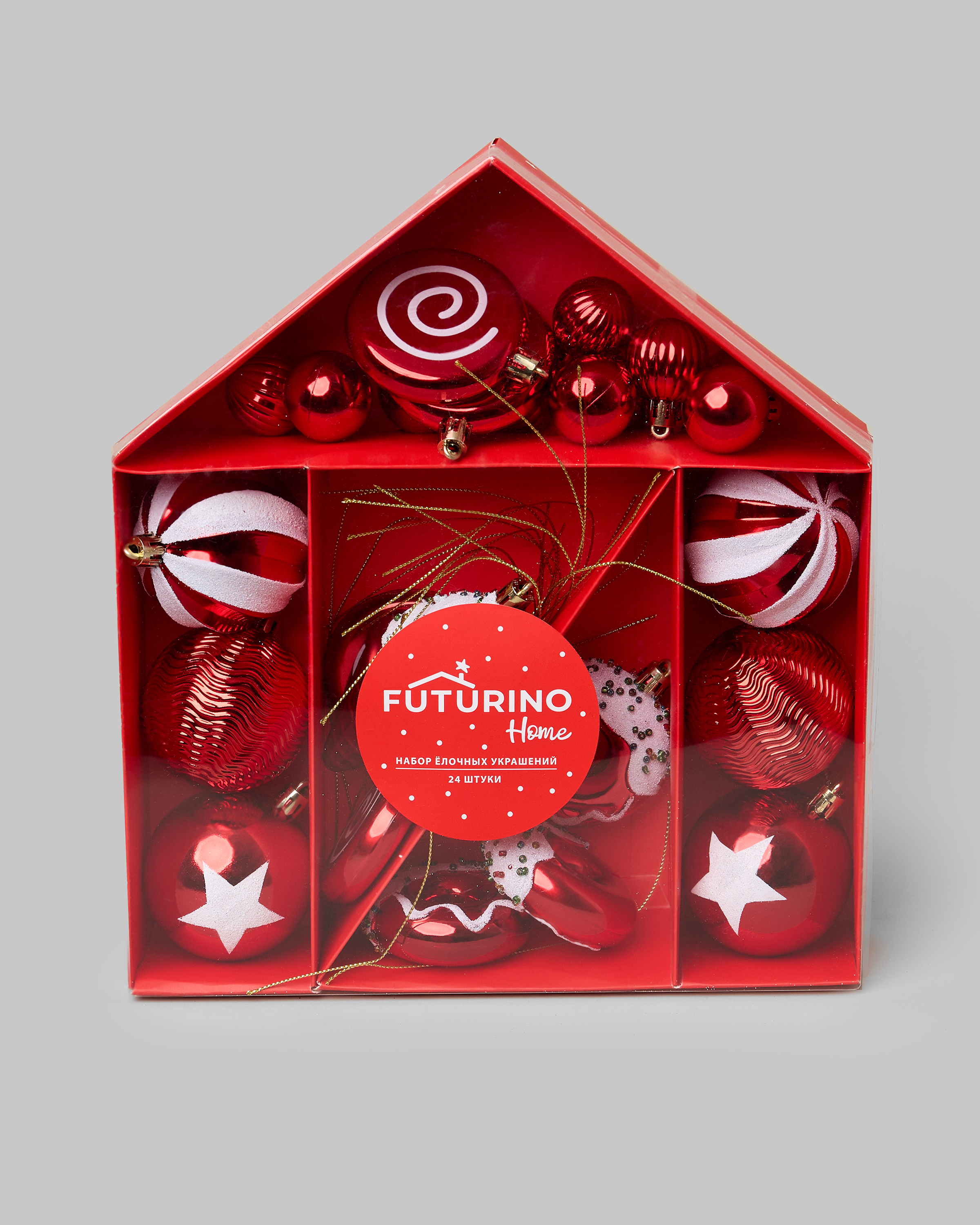 Набор ёлочных украшений  FUTURINO Home Сладка сказка 24 шт. W25FH5-NYR305hl-43 - фото 3