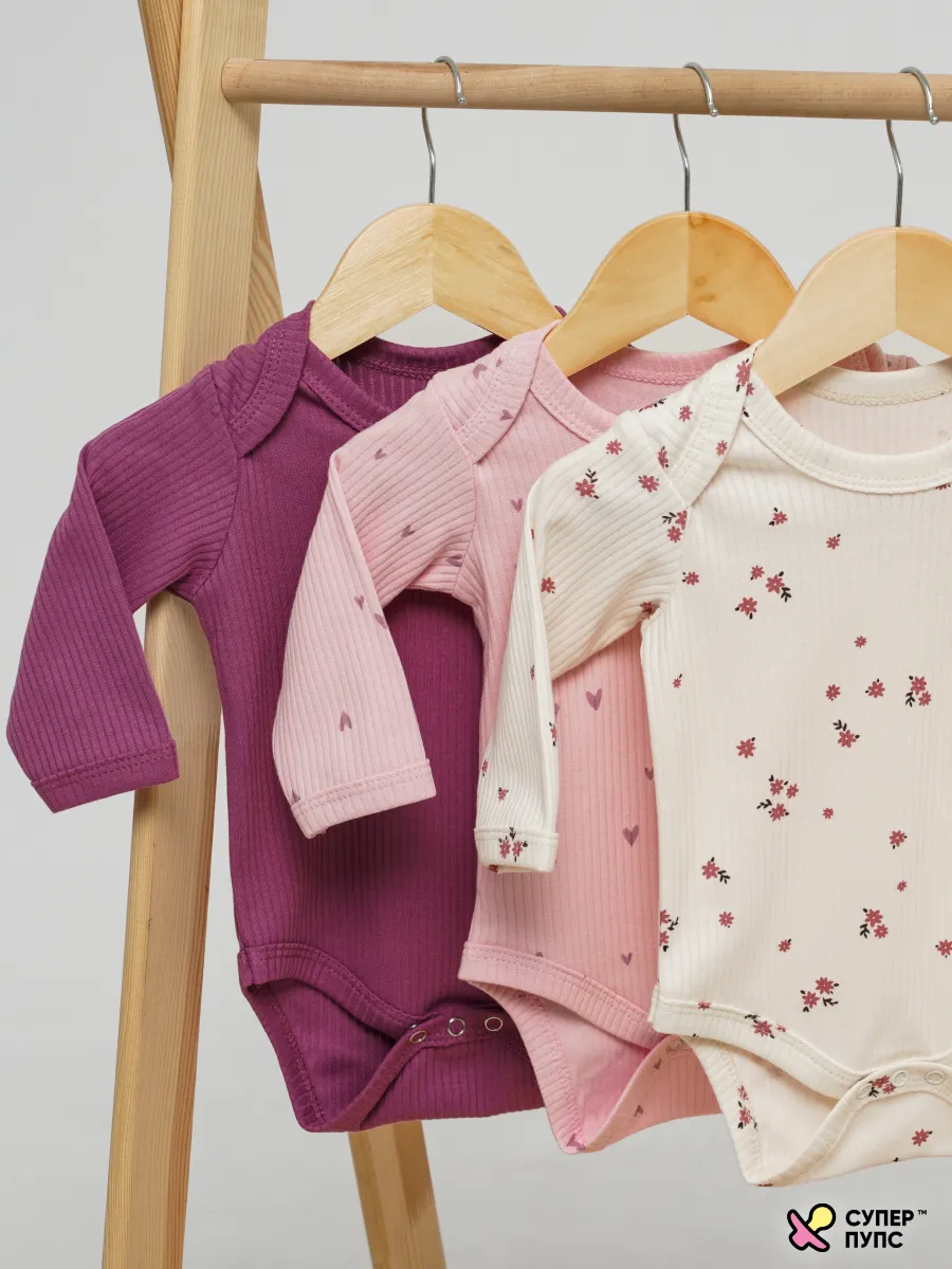 Боди 3 шт Супер Пупс нбр/3пр/бд/sk20/рубчик/сердцалюбви - фото 6