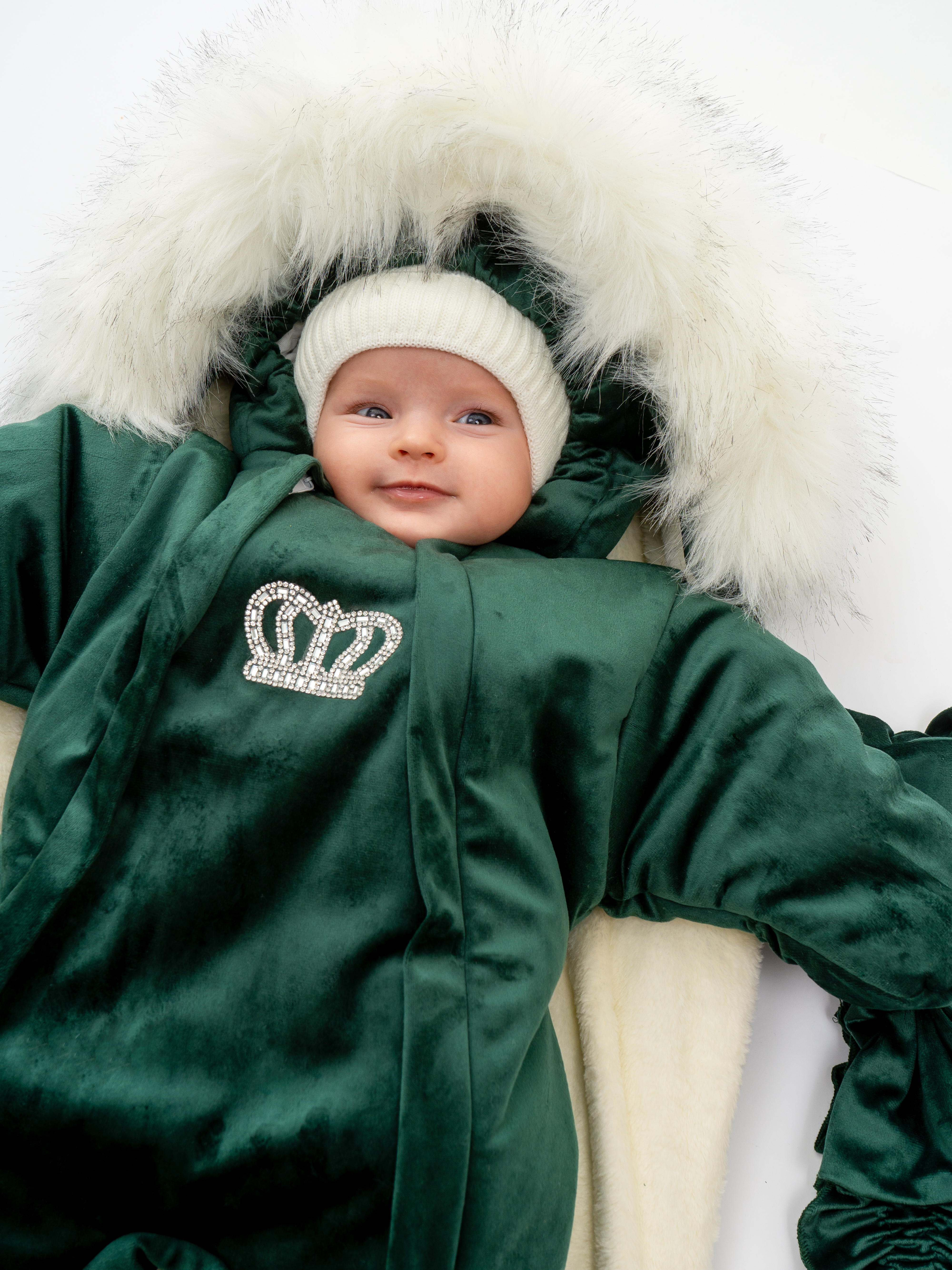 Конверт на выписку ТОСЯ БОСЯ Корона зеленый - фото 9