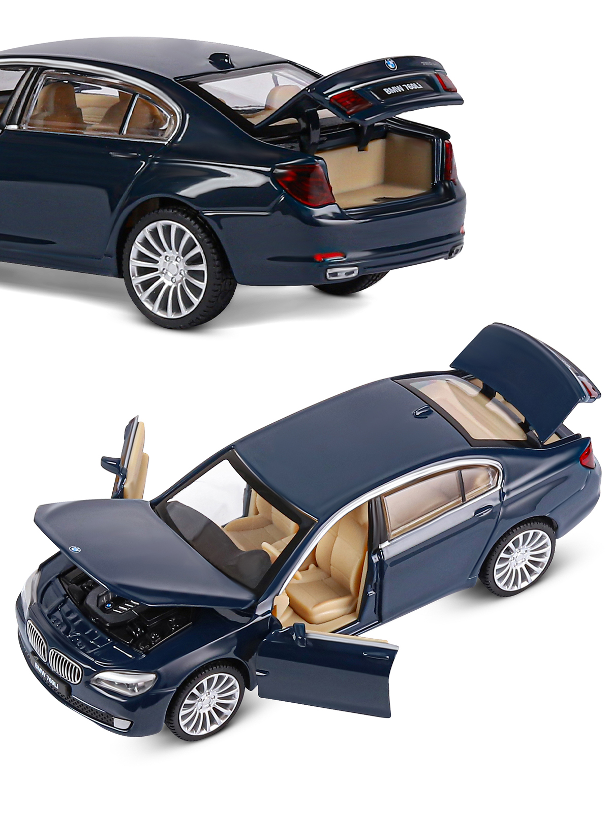 Автомобиль АВТОпанорама BMW 760 LI 1:34 JB1251035 - фото 9