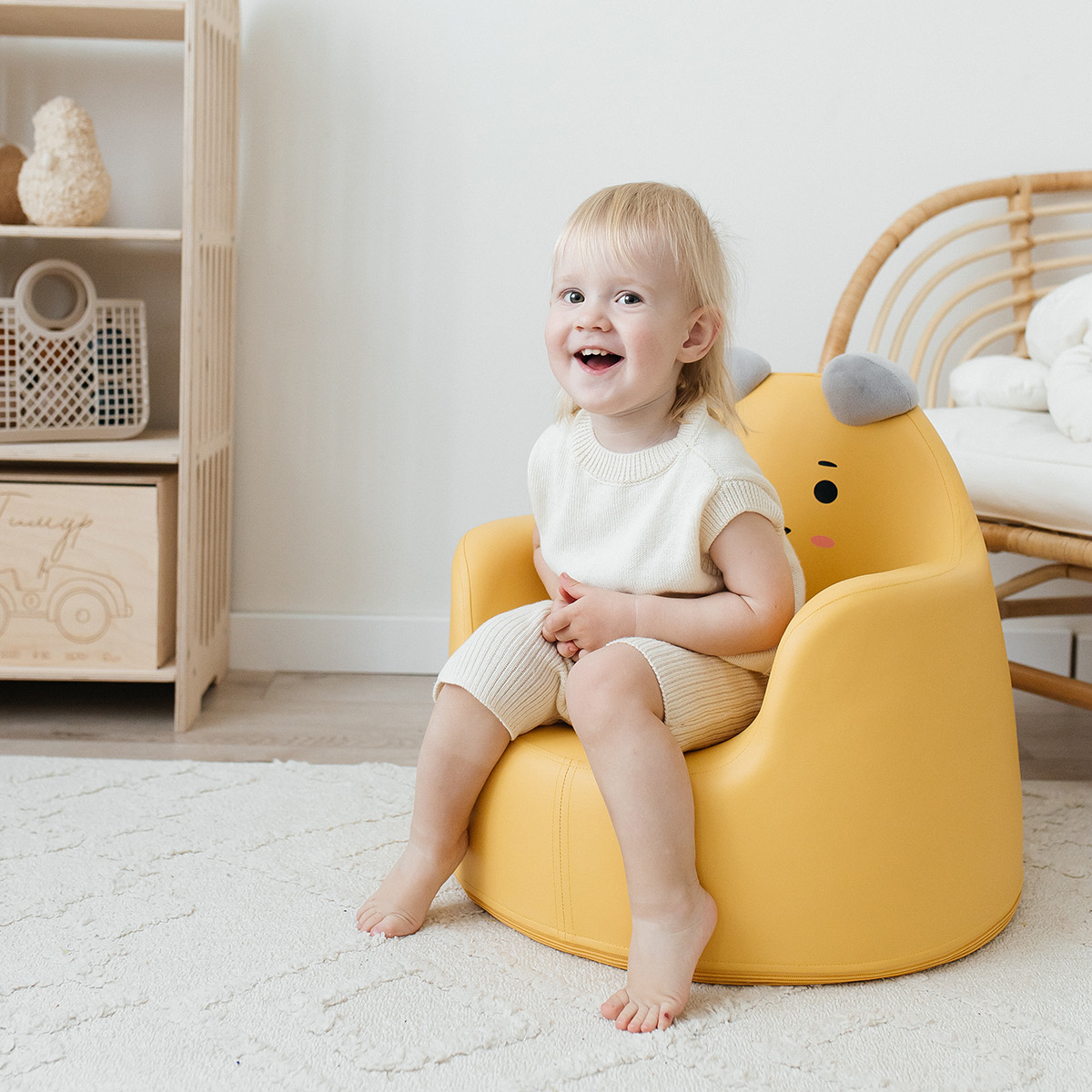 Кресло детское UNIX Kids Bear S уellow - фото 1