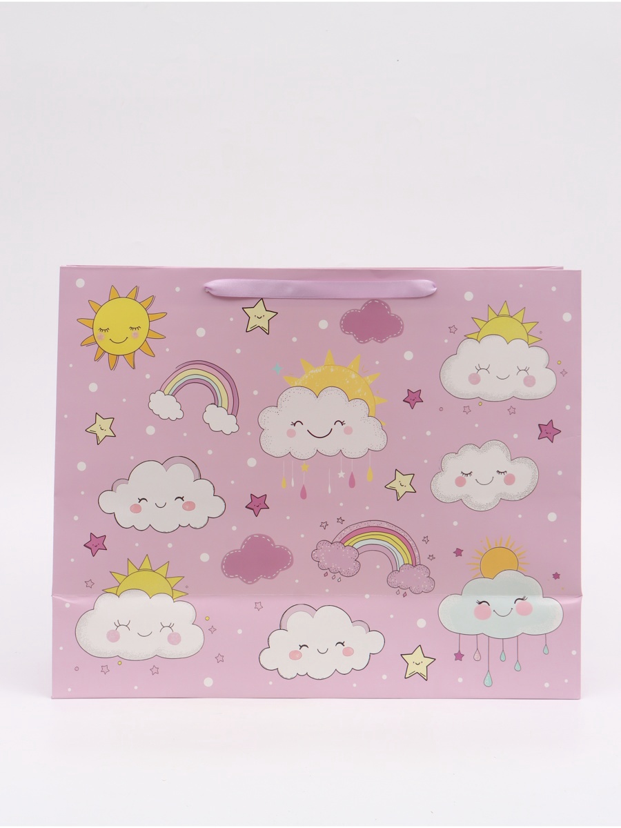 Пакет ламинированный Дарите Счастье Милые облака XL 49 × 40 × 19 см - фото 4