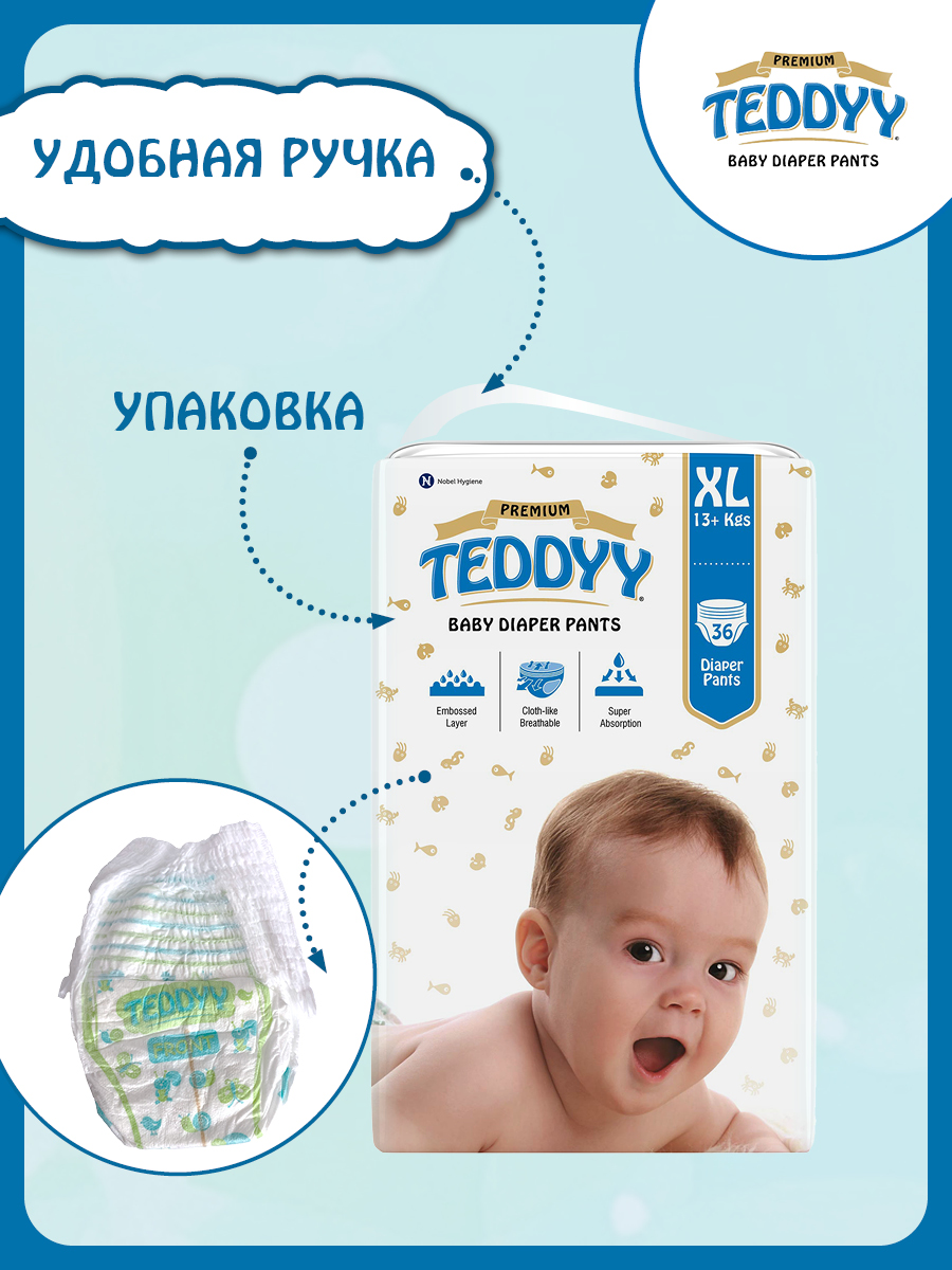 Трусики Teddy Baby Premium XL 36 шт. - фото 2