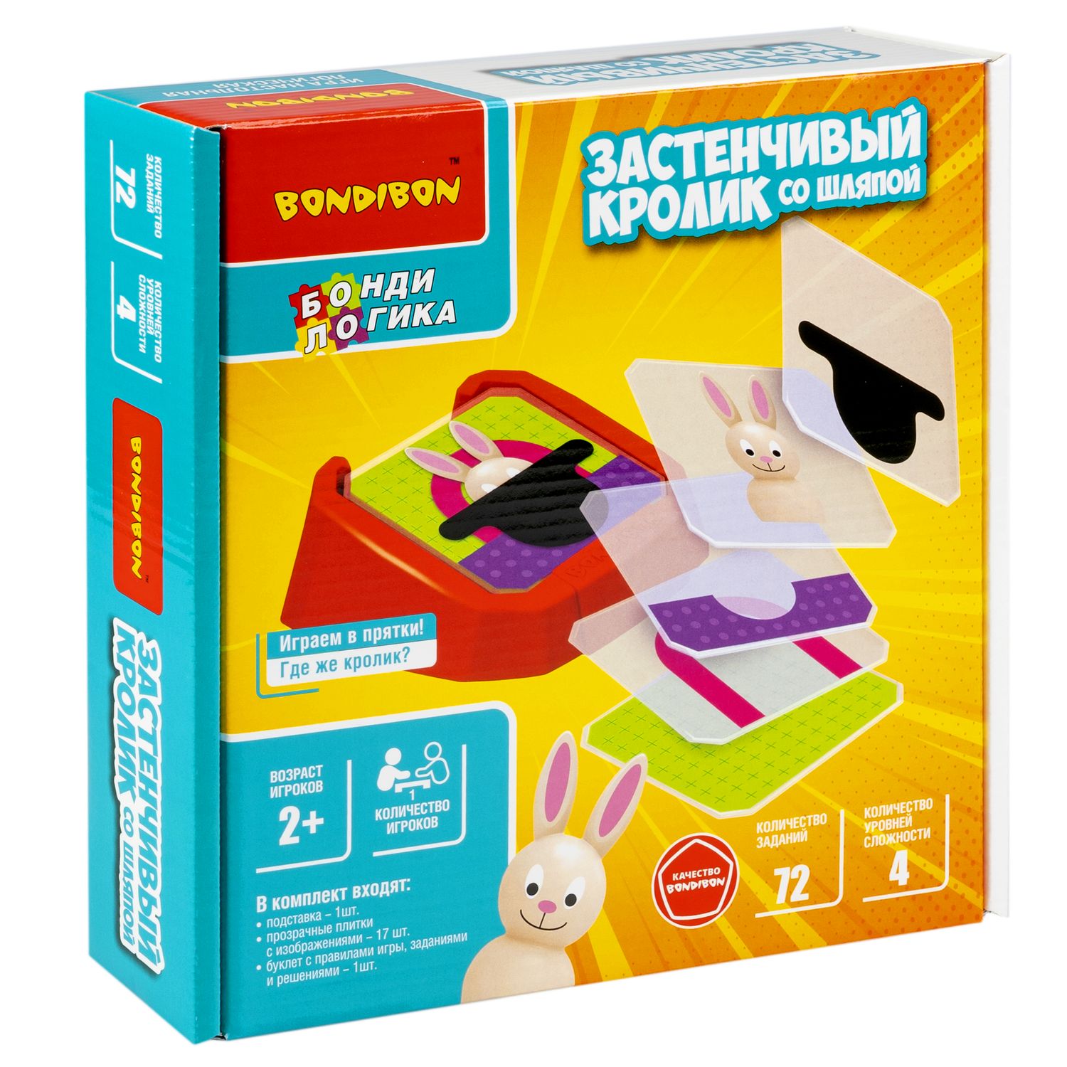 Настольная игра Bondibon ЗАСТЕНЧИВЫЙ КРОЛИК СО ШЛЯПОЙ - фото 3