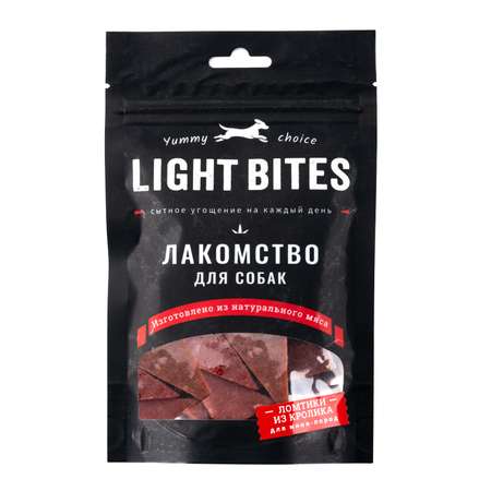 Лакомства для собак LIGHT BITES 55г Треугольные ломтики из кролика LB014